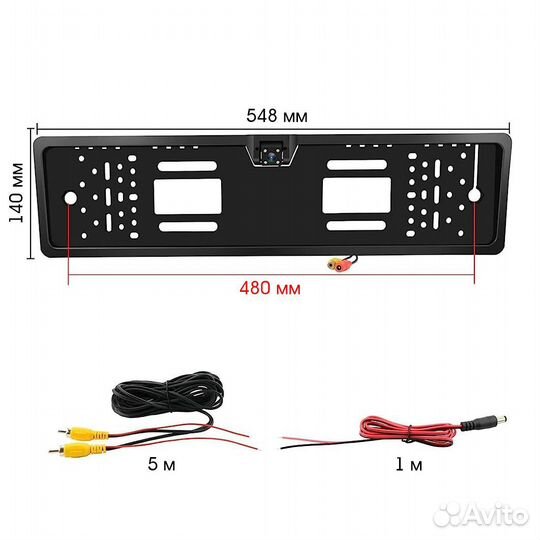 Камера заднего в рамке, 4 диода. Новая