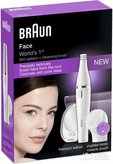 Braun Face эпилятор длz лица+щеточка для очищения