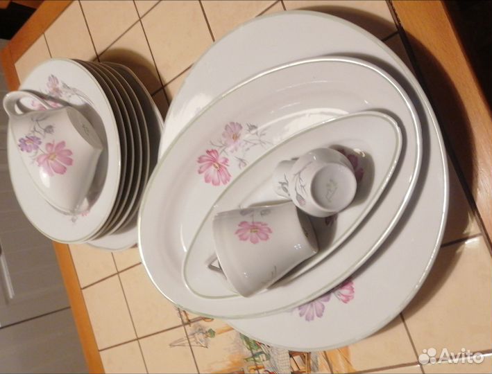 Остатки 13 шт столового сервиза Дулёво