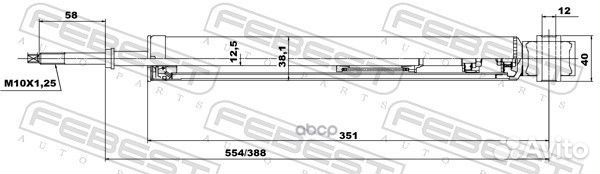 Амортизатор зад прав/лев 02656534r Febest