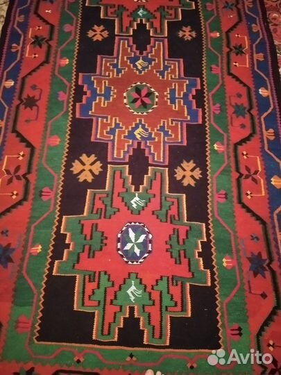 Сумах ковер старинный ручной работы 150 на 300 см
