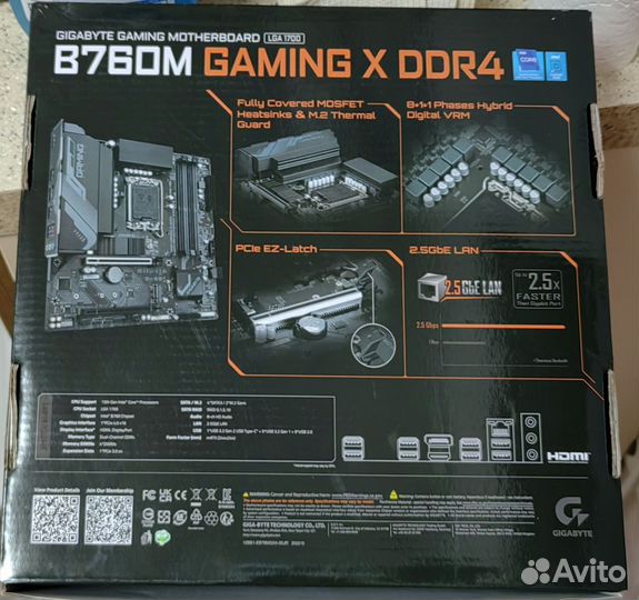 Материнская плата gigabyte b760m gaming x ddr4