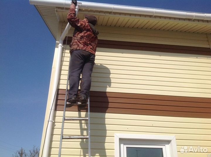 Монтаж сайдинга,фасадные работы,ремонт фасада,обли