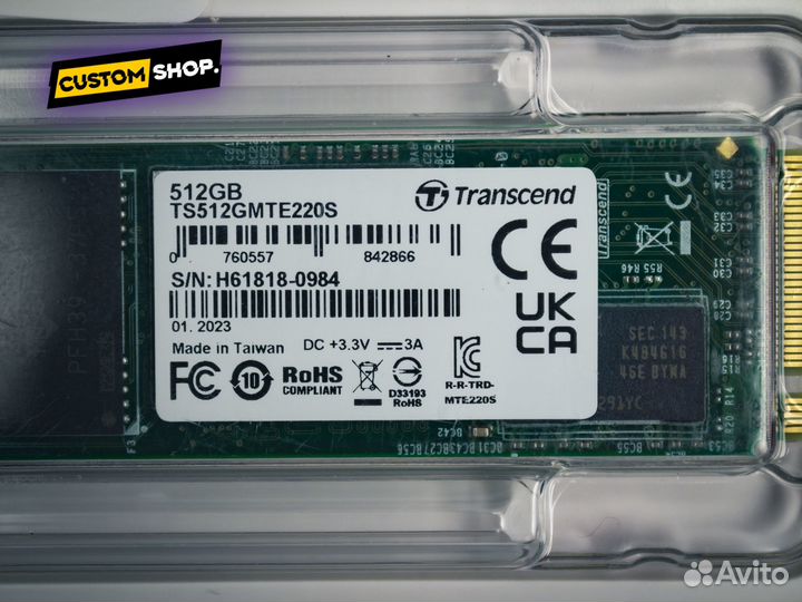 SSD-накопитель M.2 NVMe Transcend 512Gb