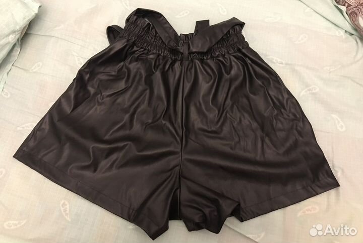 Шорты экокожа