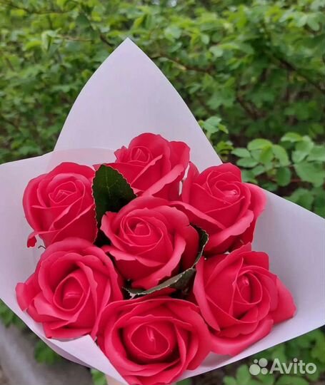 Букет из мыльных роз