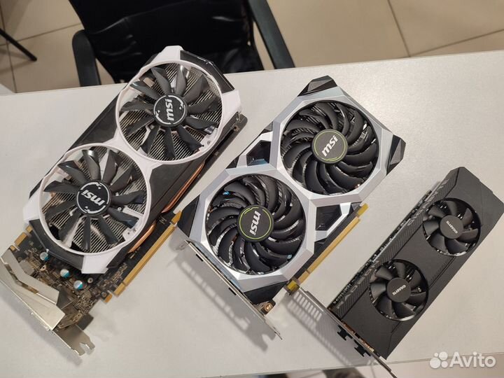 Rtx2060 + gtx970 + rx6400, лот 3 карты, под ремонт
