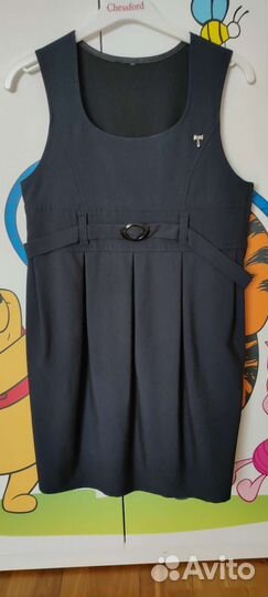 Школьная синяя форма на девочку, рост 128-140 см