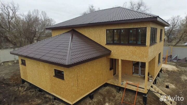 Дома из сип панелей в стиле Барнхаус