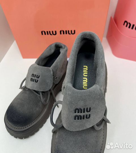 Ботинки женские осень MIU MIU