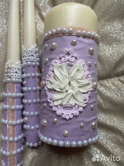 Свечи на свадьбу ручная работа