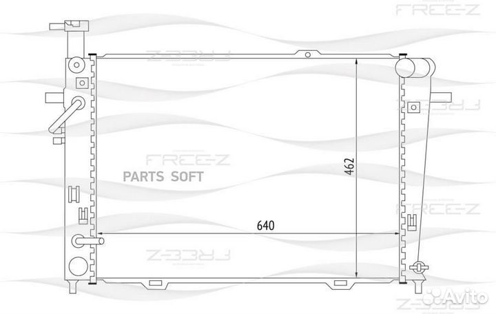 Радиатор охлаждения hyundai Tucson 04- 253102E100