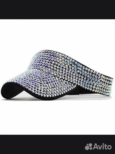 Кепка козырек со стразами