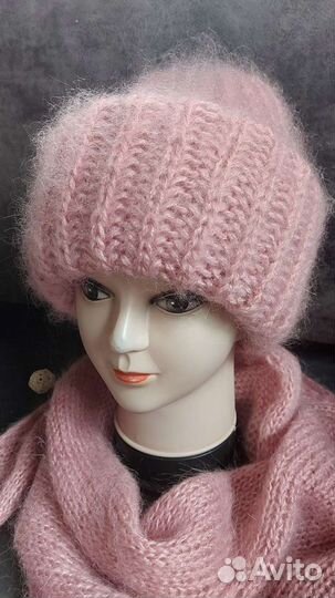 Шапка, Бактус, Варежки. Ручная работа