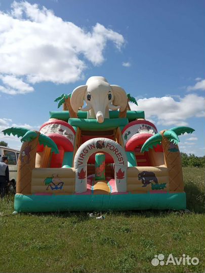 Надувной батут слоник