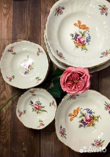 Салатники «мейсенский букет». Чехия