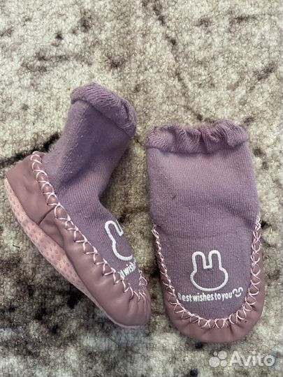 Пинетки для девочки, теплые пинетки на осень-зиму