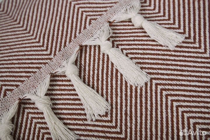 Хлопковое покрывало-плед 200х230 см, Терракот