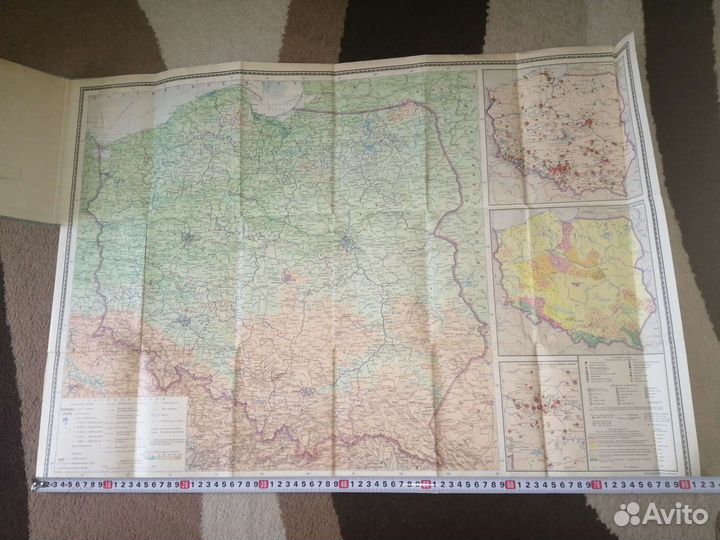 Карта Польши 1966 год