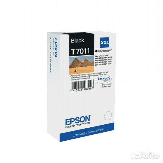 Струйный картридж Epson T7011 XXL Черный 118749