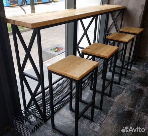 Барная стойка в стиле лофт