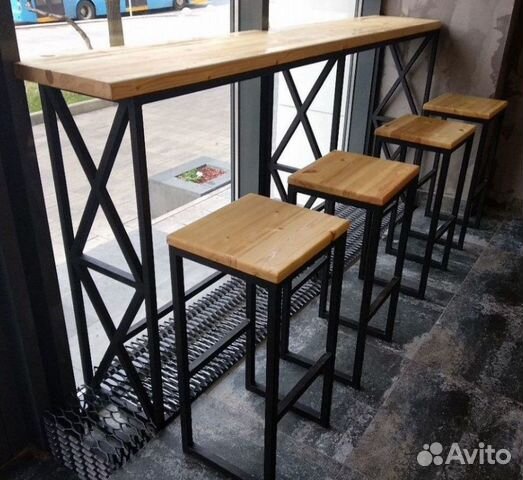 Барная стойка в стиле лофт