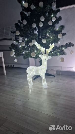 Новогодний олень светящийся 60 см