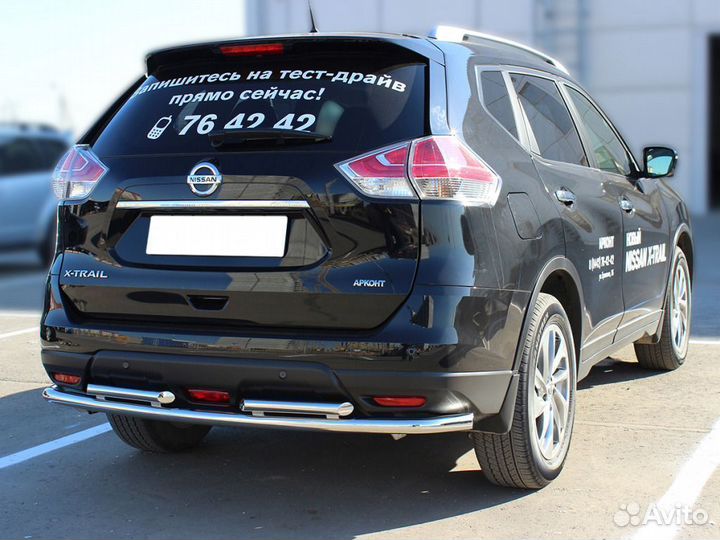 Защита заднего бампера Nissan X-Trail 2015