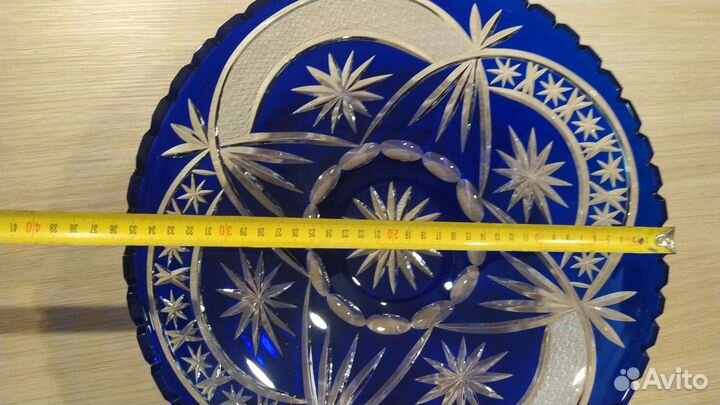 Ваза цветной хрусталь Германия гдр