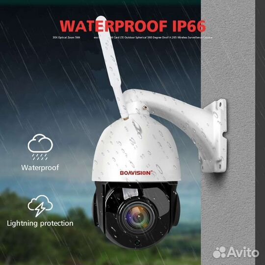 Камера WiFi/ LAN 5Mp 30 зум boavision белая