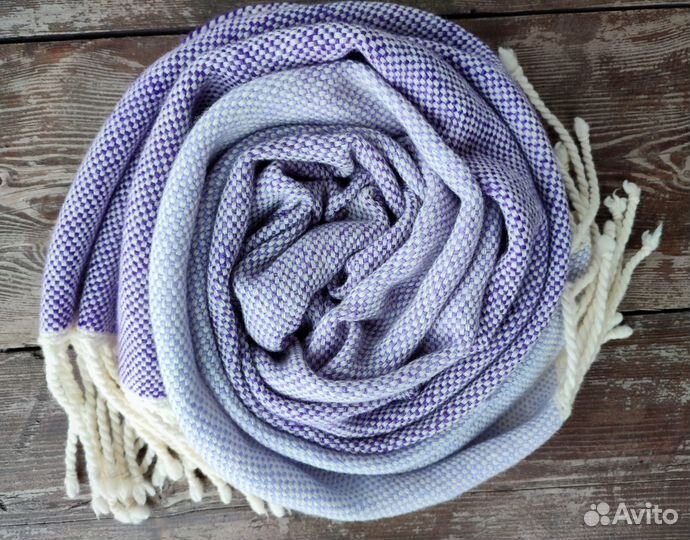 Тканый шарф палантин 100 меринос