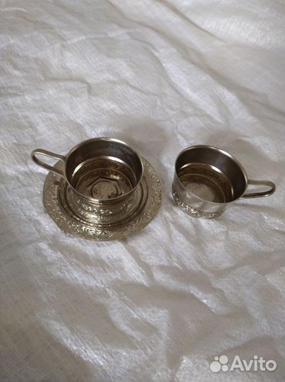 Кофейный подстаканник ретро мельхиор