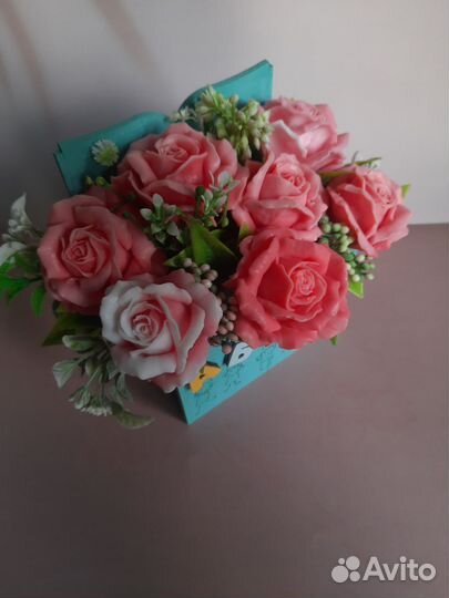 Букет цветы из мыла