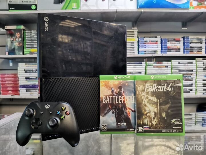 Xbox One Fat 500gb + Battlefield 1 и Fallout 4