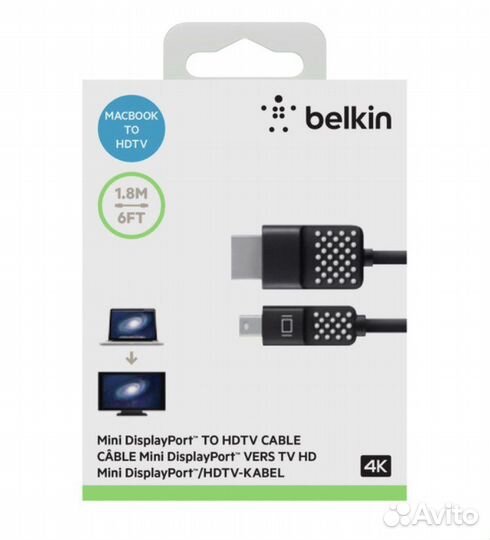 Кабель Mini DisplayPort на hdmi (до 4K) Belkin