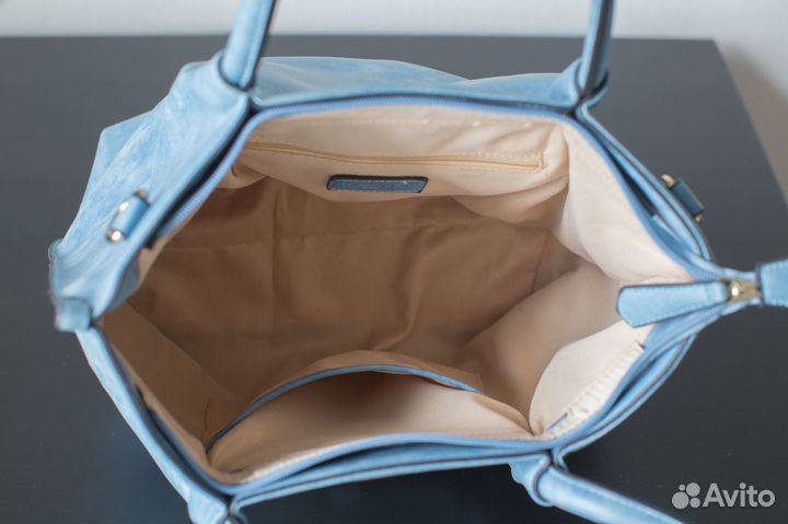 Сумка женская Angelo Vani голубая шоппер