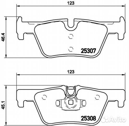 Колодки тормозные дисковые BMW: 1 10, 1 11, 2 13