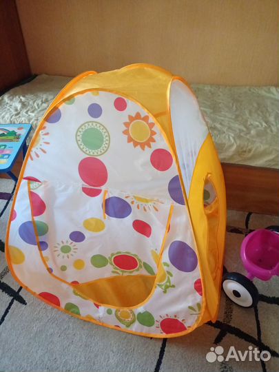 Детская палатка с тоннелем и бассейном с шариками