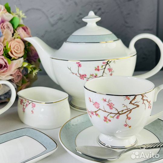Сервиз чайный сакура Lenardi костяной фарфор