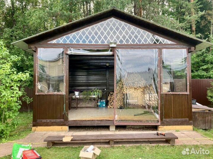 Гибкие окна для беседки / цвета на выбор