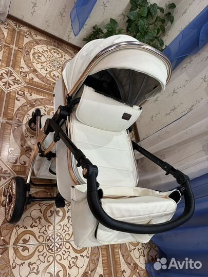 Детская коляска 3 в 1 из эко кожи