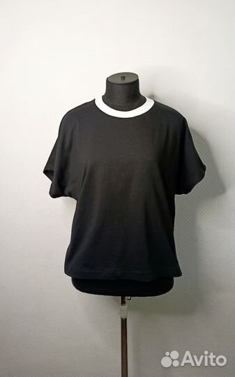 Футболка женская черная хлопок р48-50