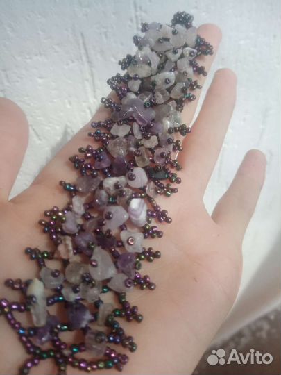 Браслет с аметистами