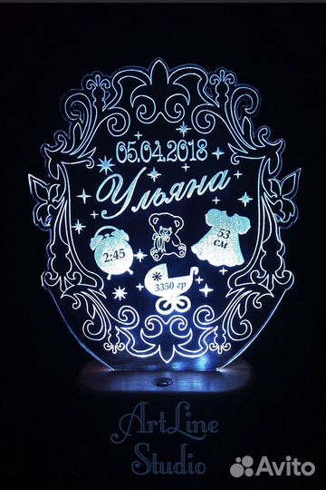 Ночник светодиодный 3D