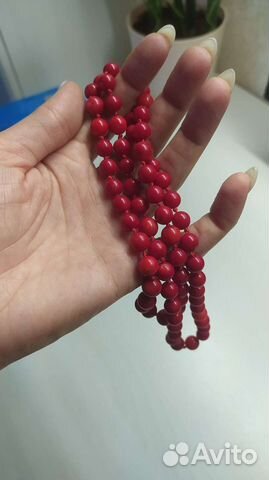 Бусы коралл