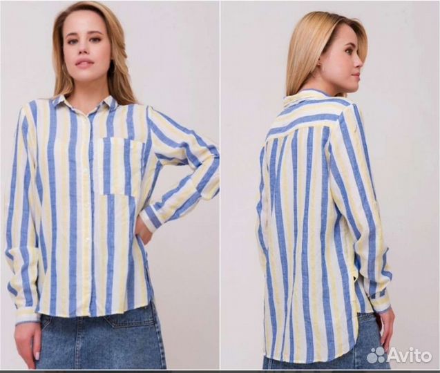 Рубашка в цветную полоску
