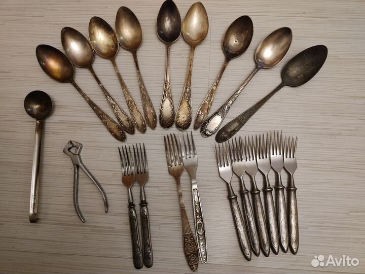 Ложки,вилки,мельхиор,СССР