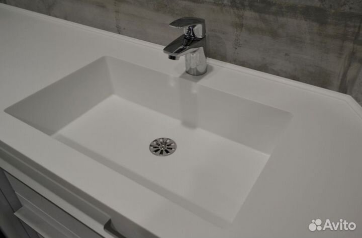 Столешница для ванной из искуственного камня