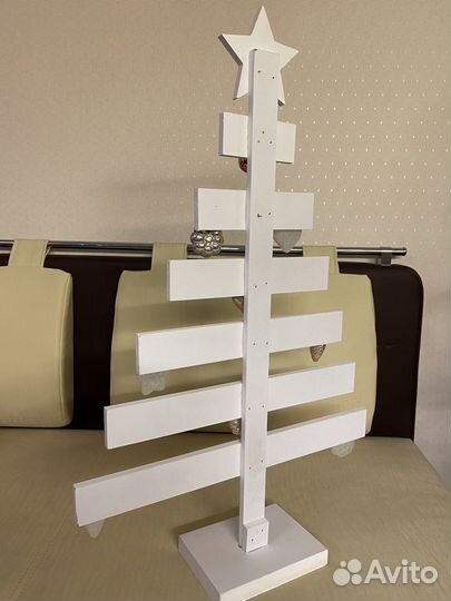 Елка новогодняя деревянная 63 см