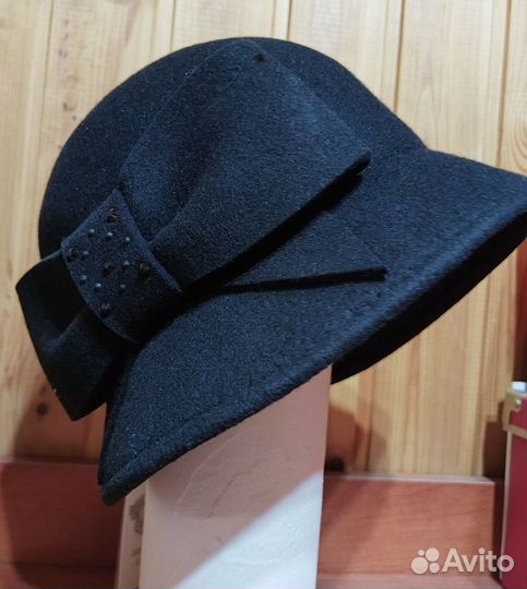 Шляпа фетровая женская черная